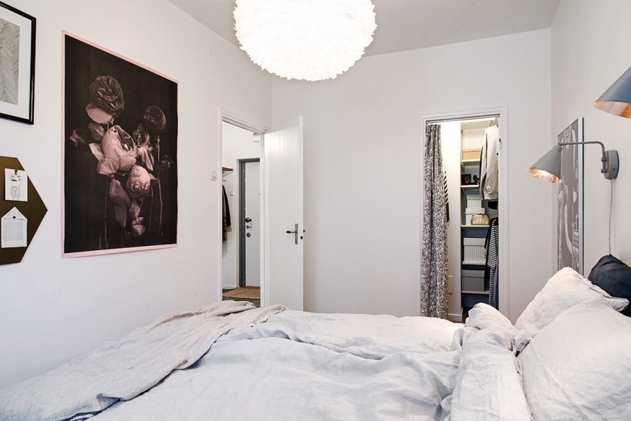 Bedroom design in Scandinavian style - High usability of the interior