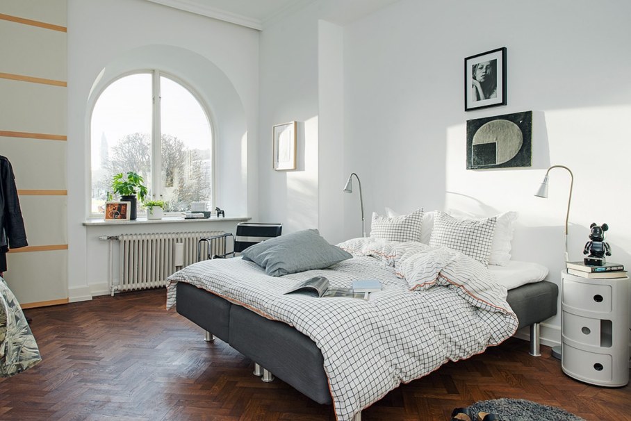 Bedroom design in Scandinavian style - preserve maximum sunlight