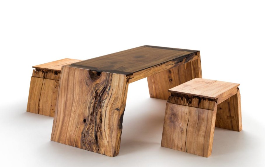 Broken Wood Furniture by Jalmari Laihinen - Table set