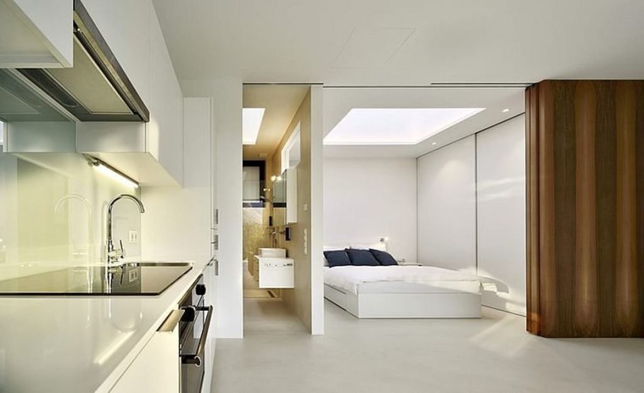Invisible Mirror Houses - kitchen and bedroom