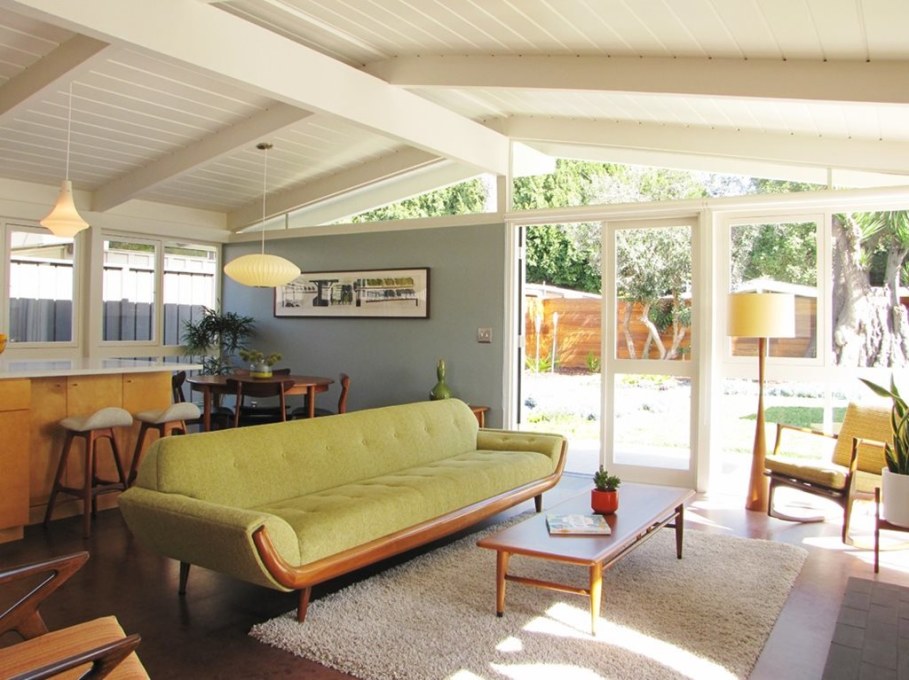 Living room in a retro-style country house