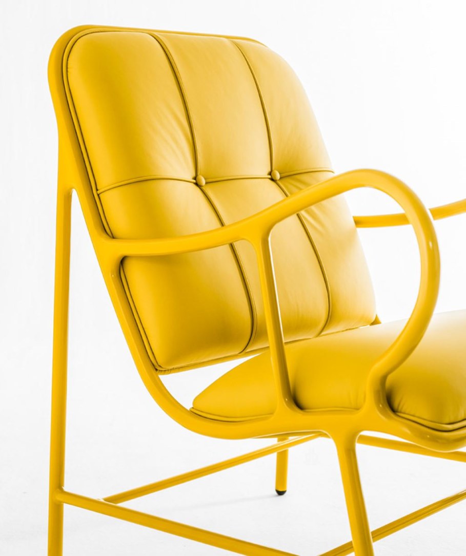 New Outdoor Furniture Collection by Jaime Hayon - yellow leather upholstery 2
