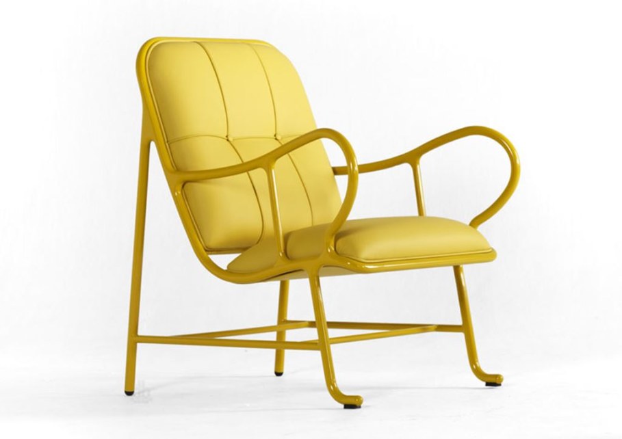 New Outdoor Furniture Collection by Jaime Hayon - yellow leather upholstery