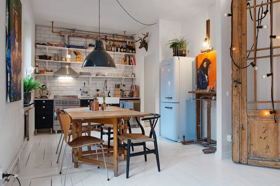 Small Swedish Apartment - kitchen