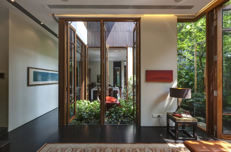 Tan's Garden Villa in Singapore - glass windows, doors and walls