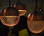 Copper lamps in the acorn form in Japanese