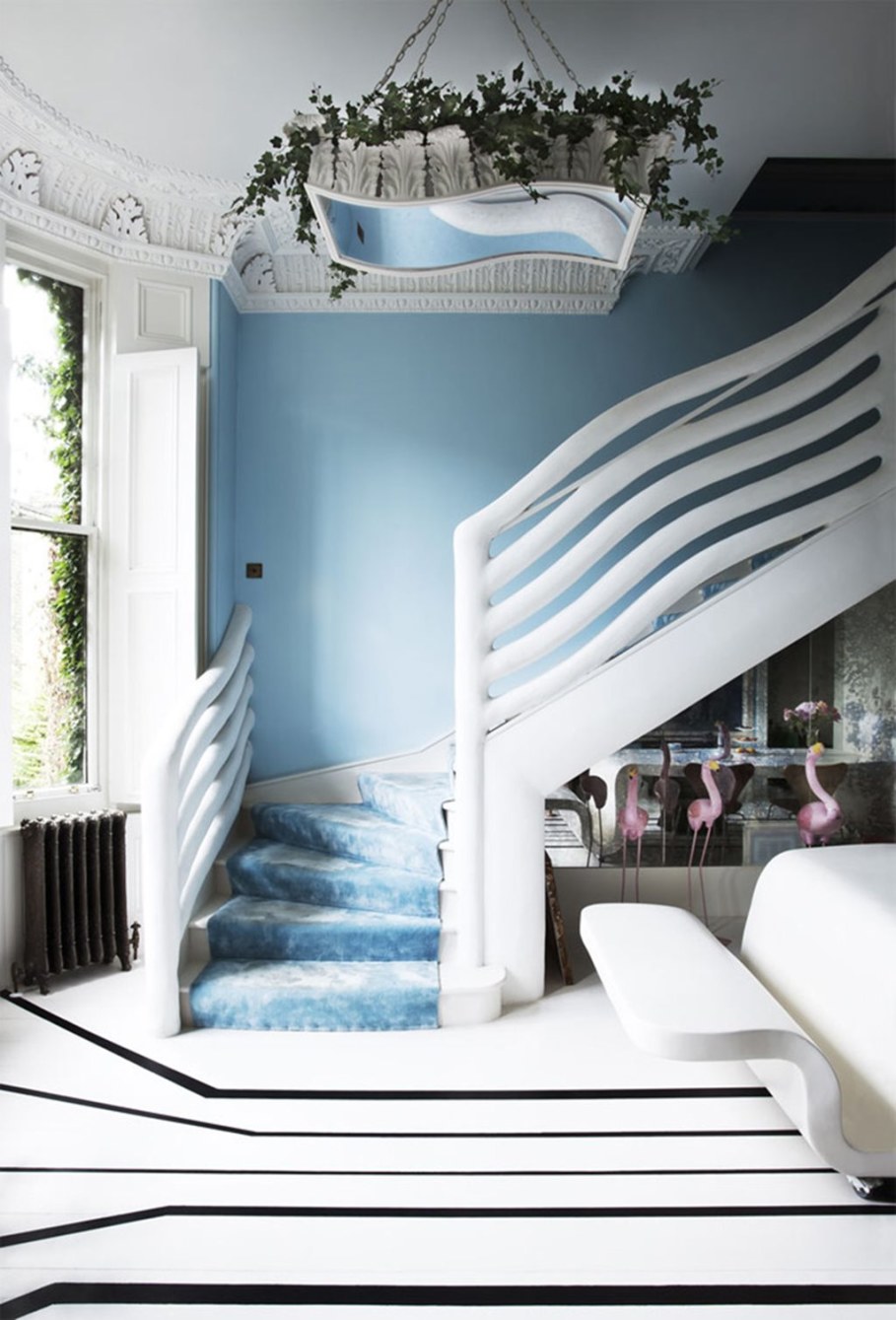 Mediterranean Interior of London Apartment - Staircase
