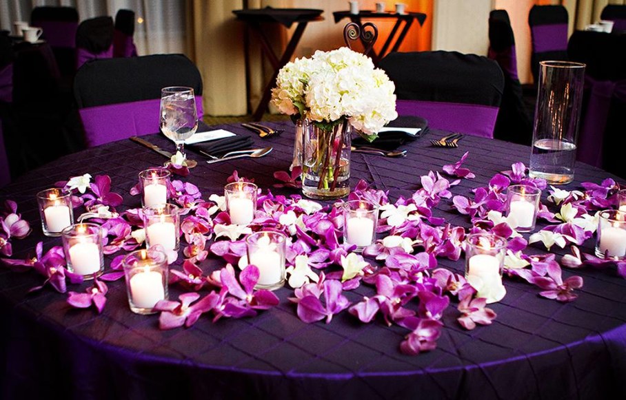 purple wedding backdrop