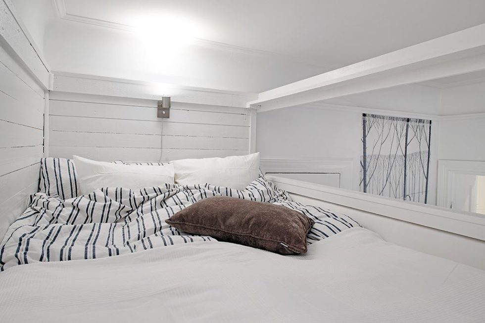 The Delightful Design of the Studio Flat Scandinavian Style - Large bed