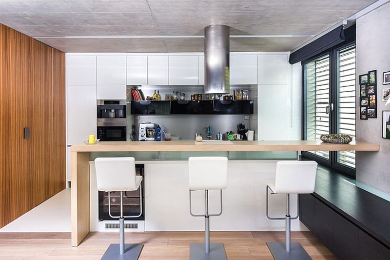 This modern three-story house - kitchen