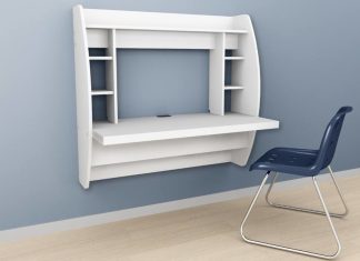 What is a wall mounted laptop desk and where do you put it?