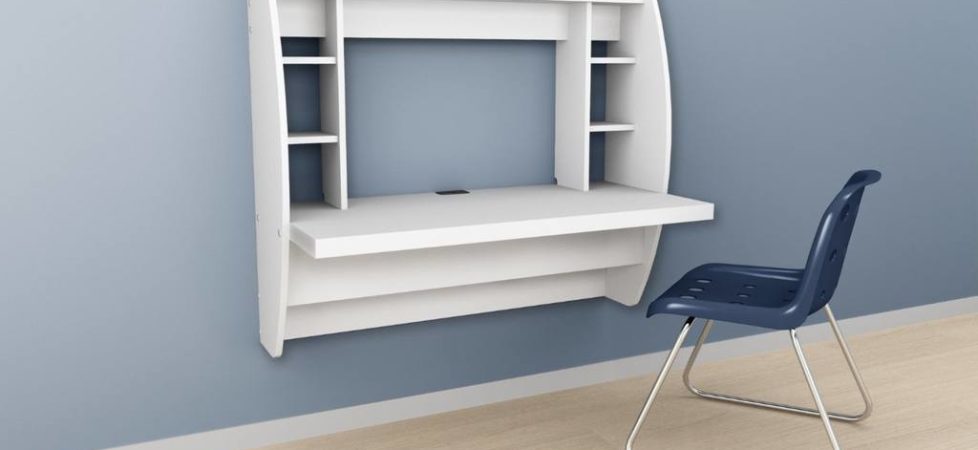 What is a wall mounted laptop desk and where do you put it?