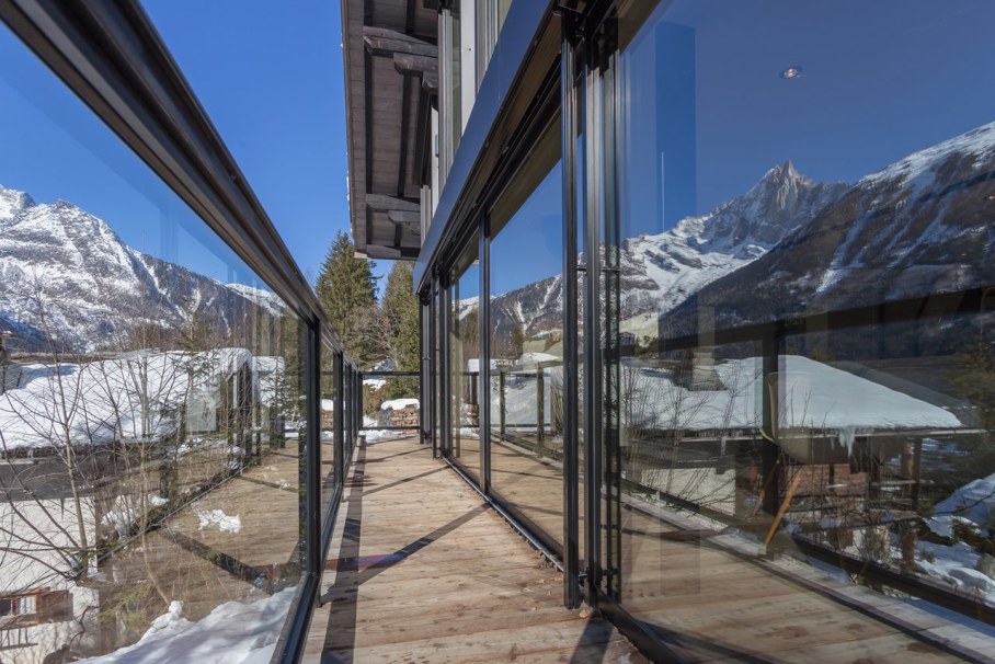 Chalet Dag in Chamonix - Sliding glass doors