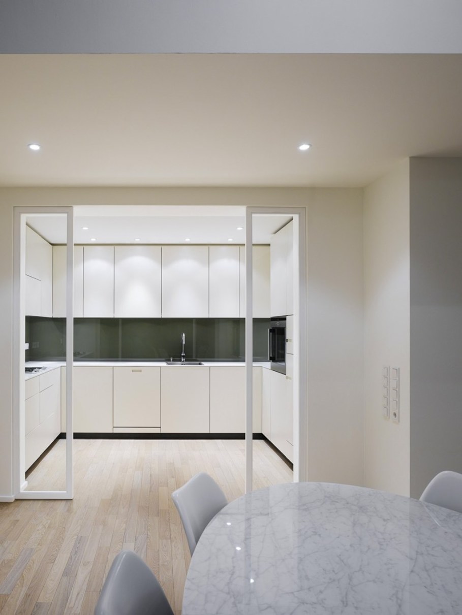 Elegant interior design - dining room and kitchen
