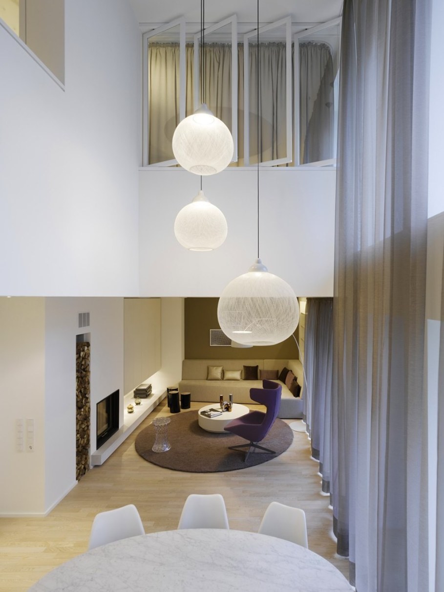 Elegant interior design - dining room and living room interior
