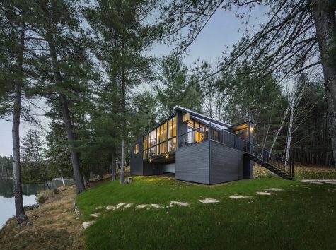 The new house on the site of an old cottage in Canada