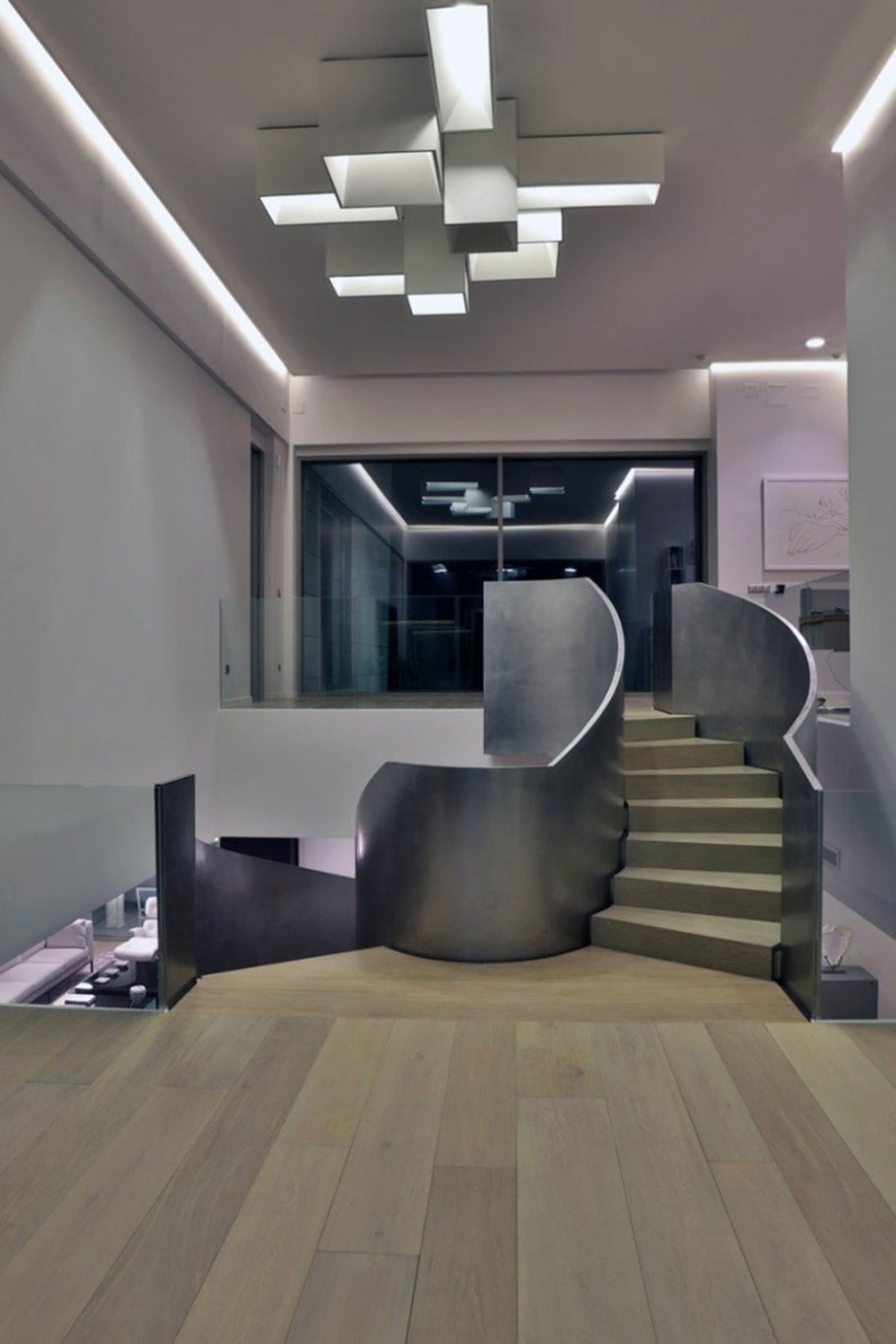 A modern villa in Spain - spiral staircase 3