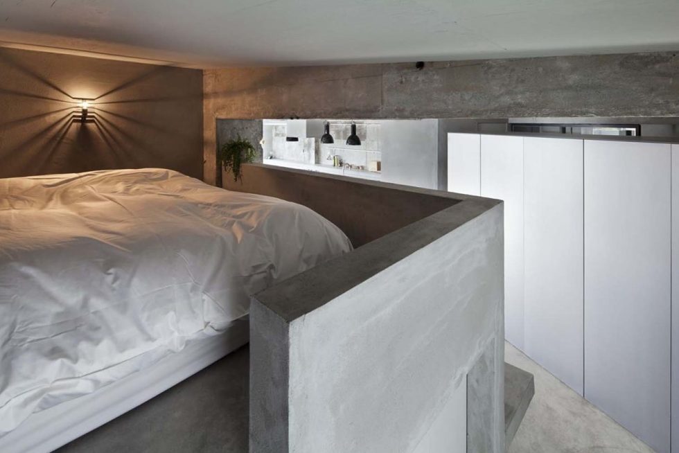 Interior design: a concrete apartment