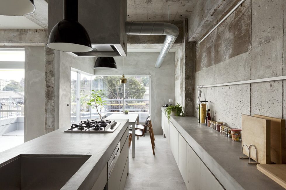 Interior design: a concrete apartment