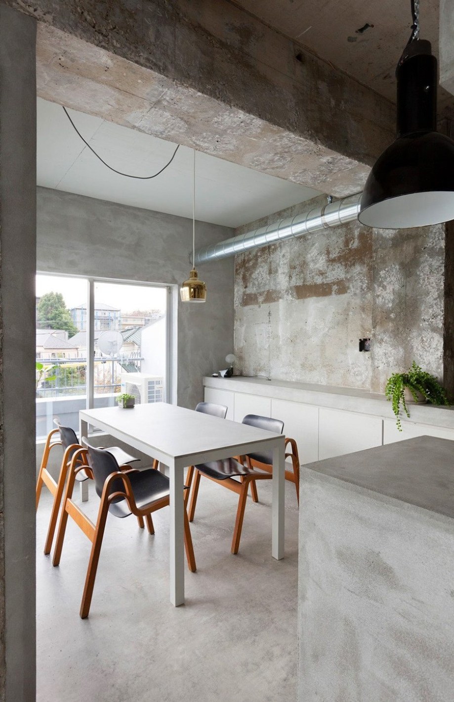 Interior design: a concrete apartment