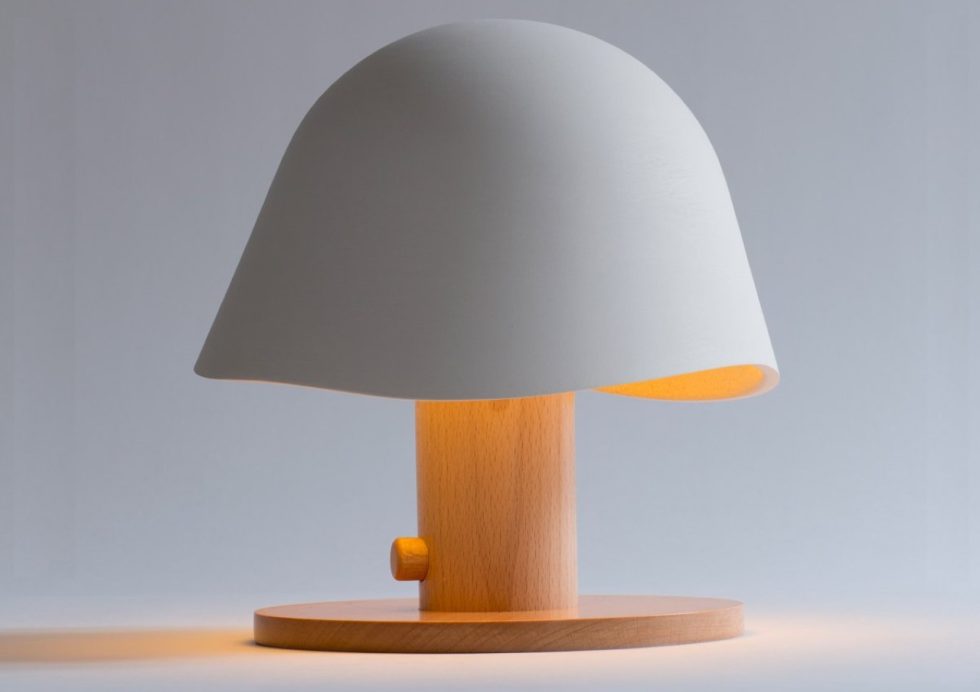 Mush Lamp - a portable table lamp - white