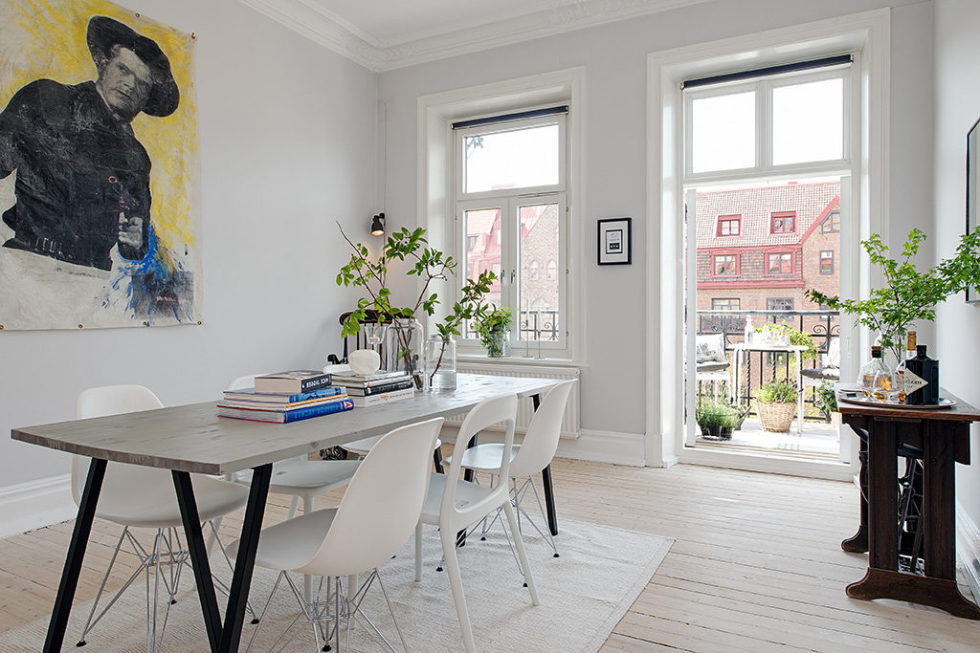 The modern design of the old apartment in Sweden 1