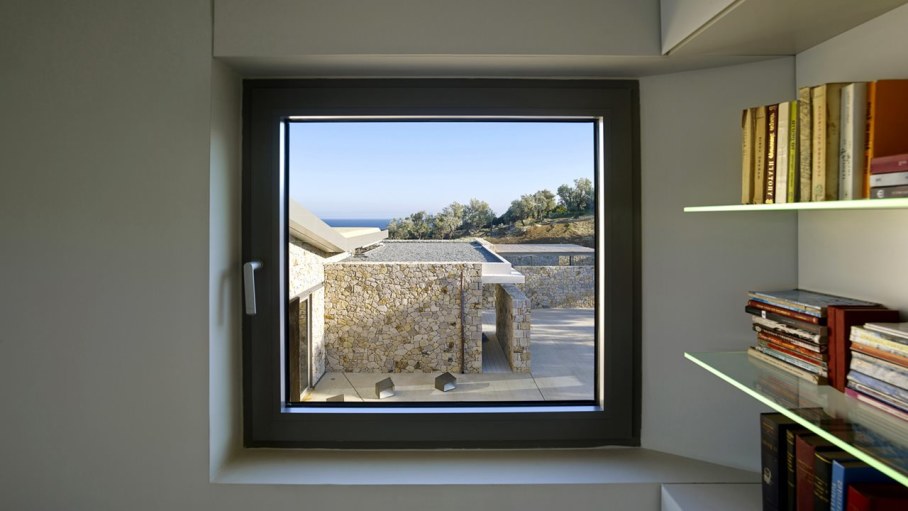 Two villas on the Aegean coast - window