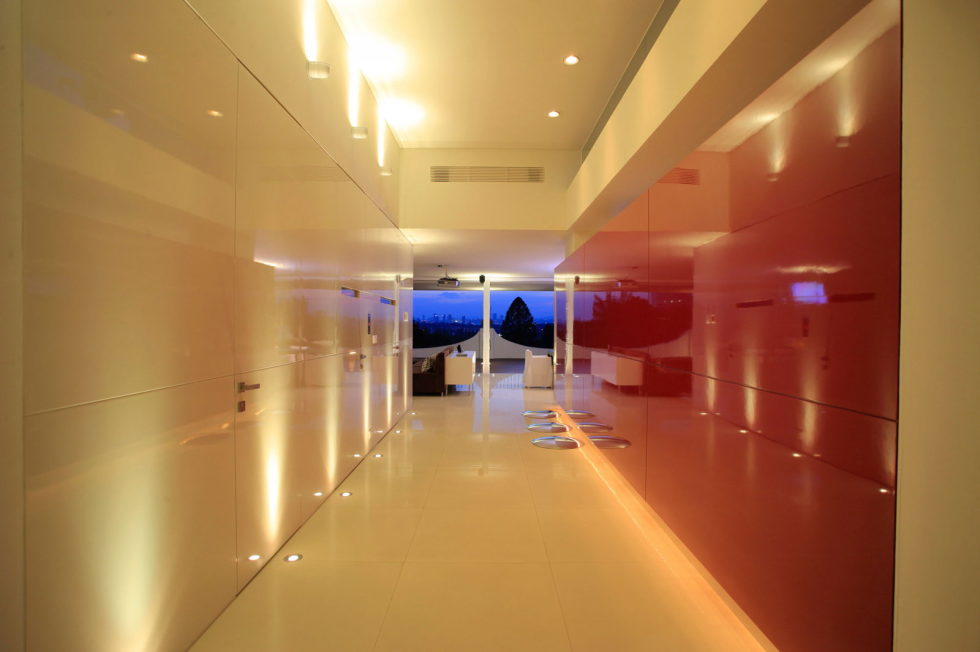 Penthouse with Glass Floor Bathroom, Guadalajara, Mexico - Corridor, Night