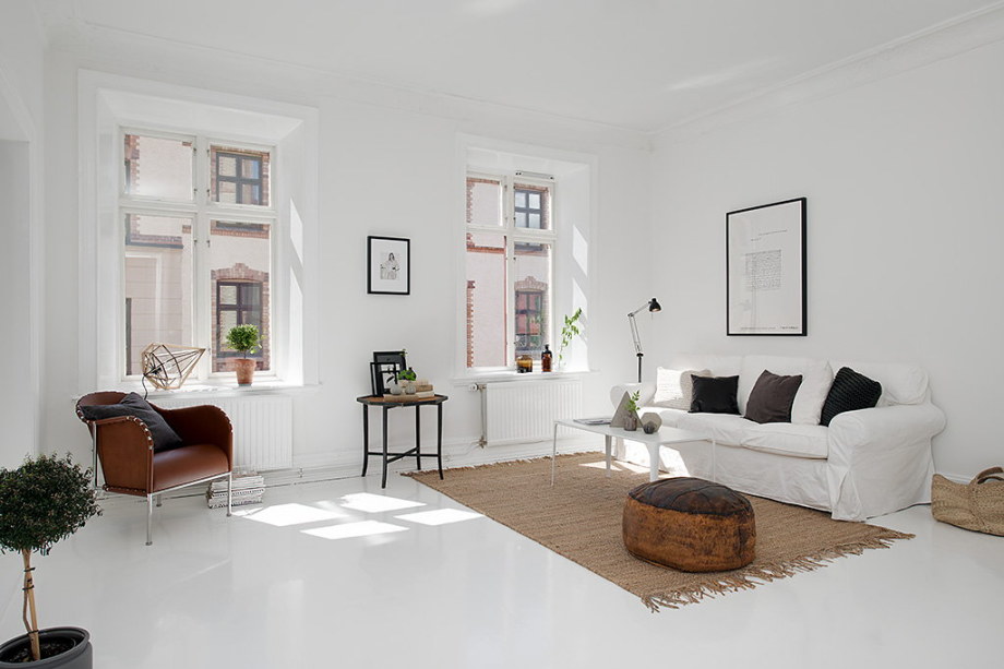 The snow-white three bedroom apartment in Sweden 4