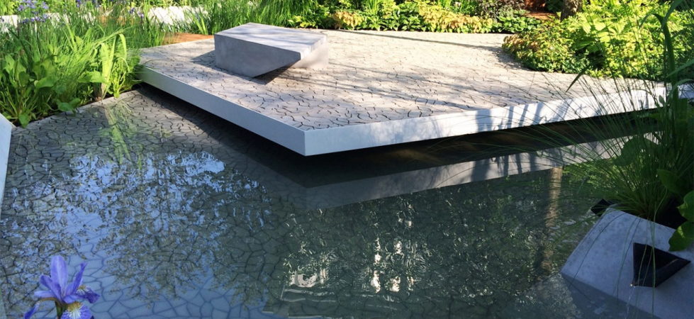 3D Tiles From Kaza Concrete - RBC WATERSCAPE GARDEN, Chelsea Flower Show ’14, UK