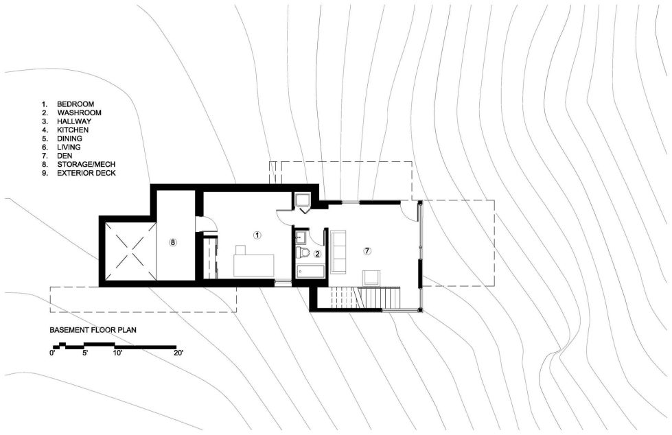 Country House In Minimalism Style From Christopher Simmonds Architect - Basement Floor Plan
