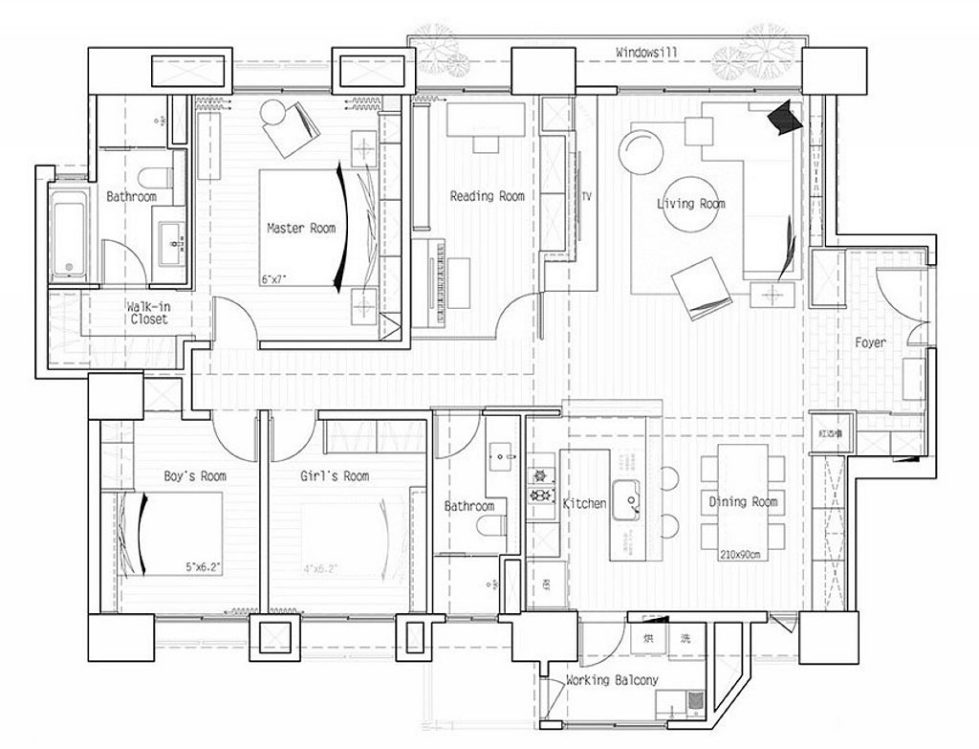 Modern Apartment In European Style In Taiwan From Fertility Design Studio - Floor Plan