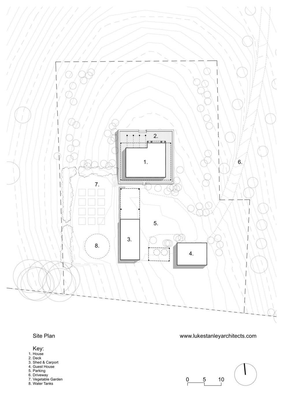 Plinth House in Australia from the Luke Stanley Architects - Site Plan