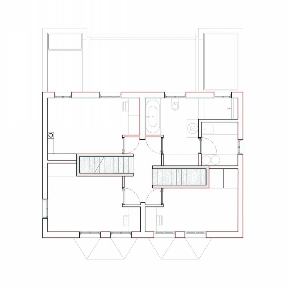 Joining of two residences together in the Victorian style in Oxford - Plan 2