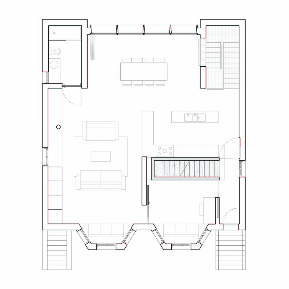 Joining of two residences together in the Victorian style in Oxford - Plan 4