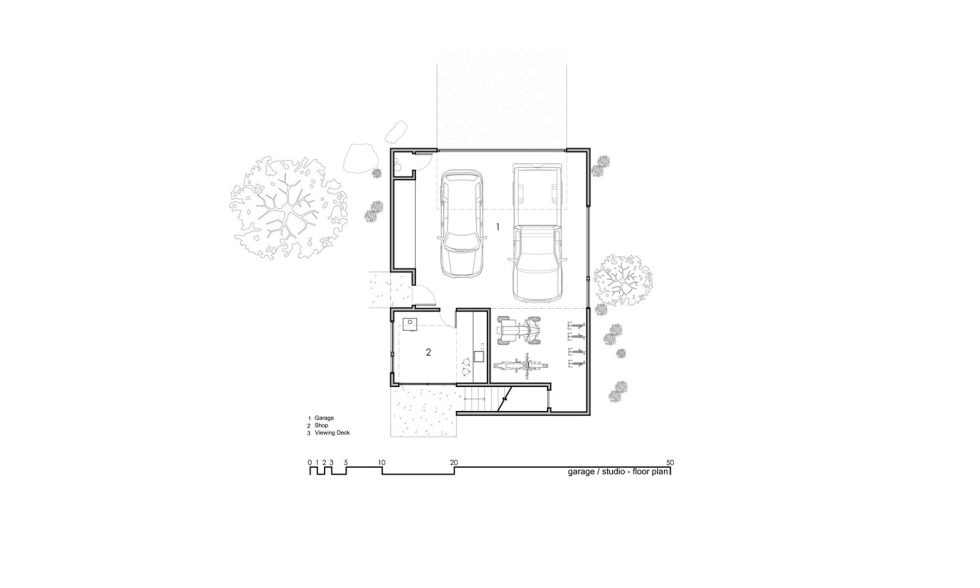 Original Project Of The House In Capitol Reef National Park From Imbue Design Bureau - Garage Studio Floor Plan