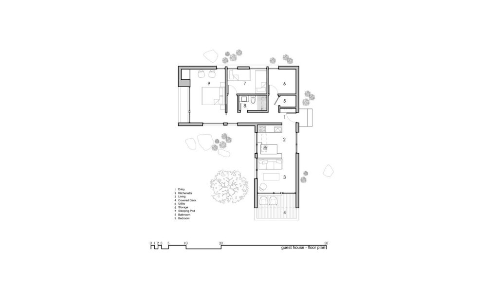 Original Project Of The House In Capitol Reef National Park From Imbue Design Bureau - Guest House Floor Plan