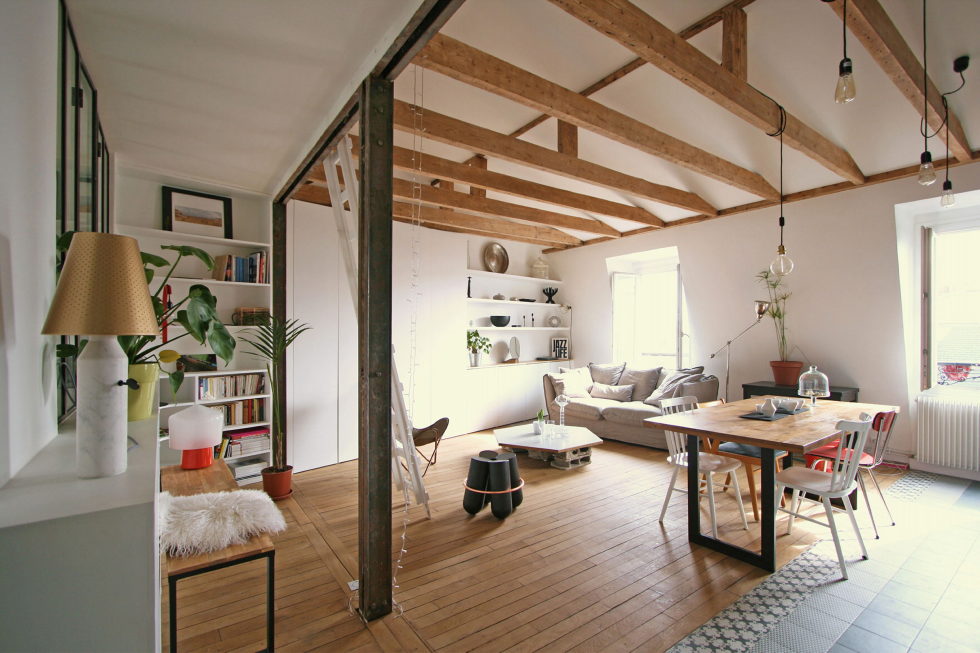 Modern Apartment Instead Of Attic Premises In Paris From Atelier DCCP Architectes 2