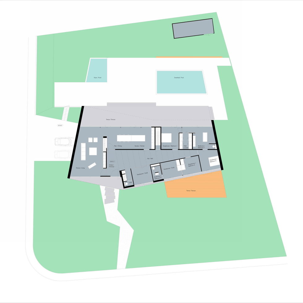 Spee Haelen Minimalism-Style Villa From Lab32 architecten Studio Plan 2