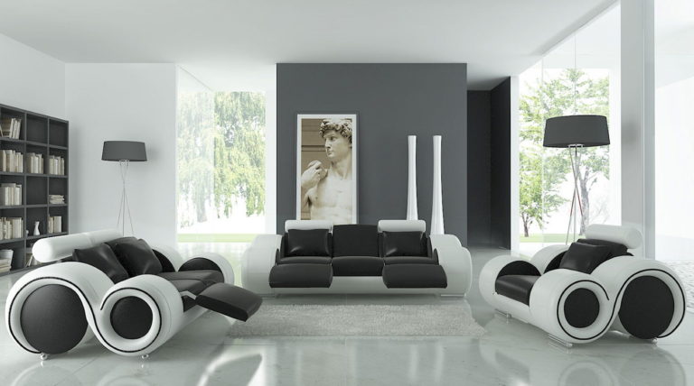 Dark Shades For Your Living Room Interior Beautiful Gray And Black Living Room 768x428 