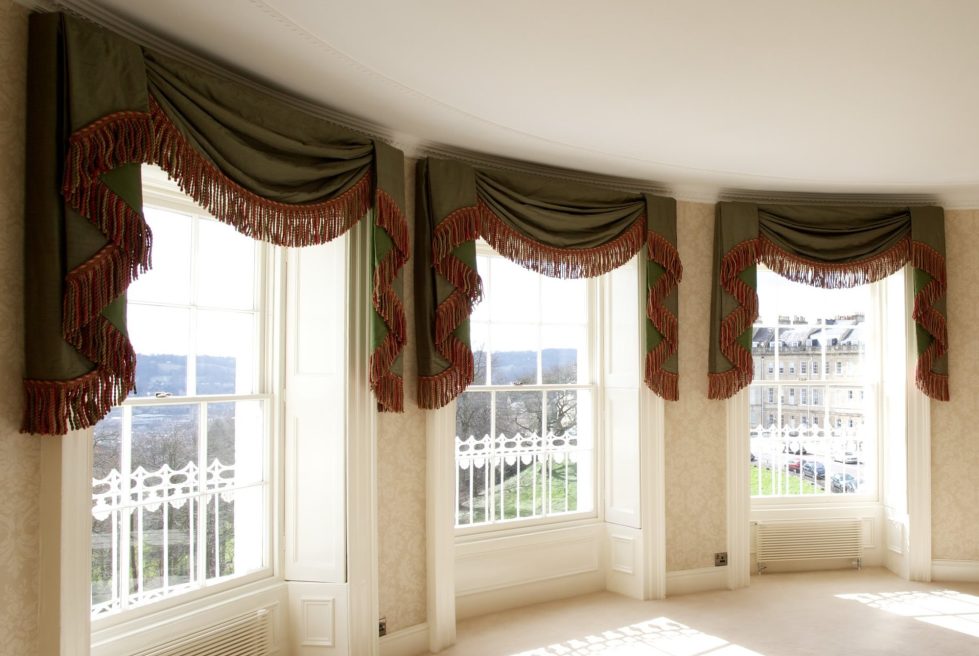 Living Room Curtains - Lambrequin Window Treatment