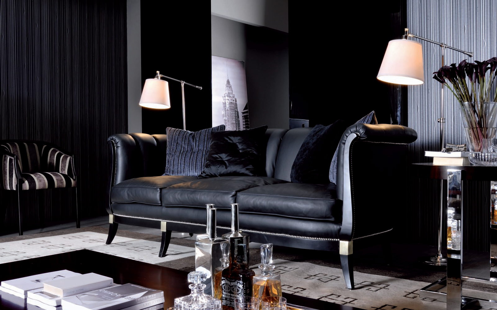  Dark  shades for your living  room  interior