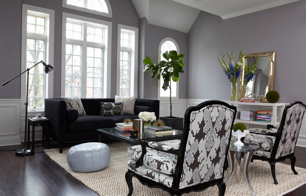 Dark shades for your living room interior – Cute Gray And Black Living Room