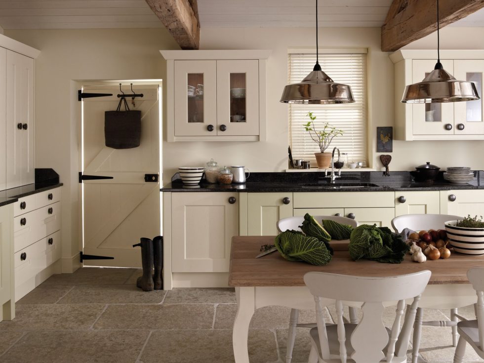 Beige and Brown color kitchen design