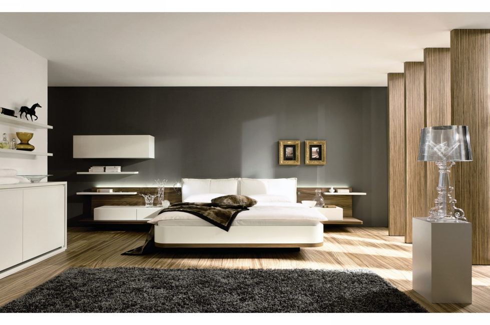 Beige and White Combination Bedroom Interior