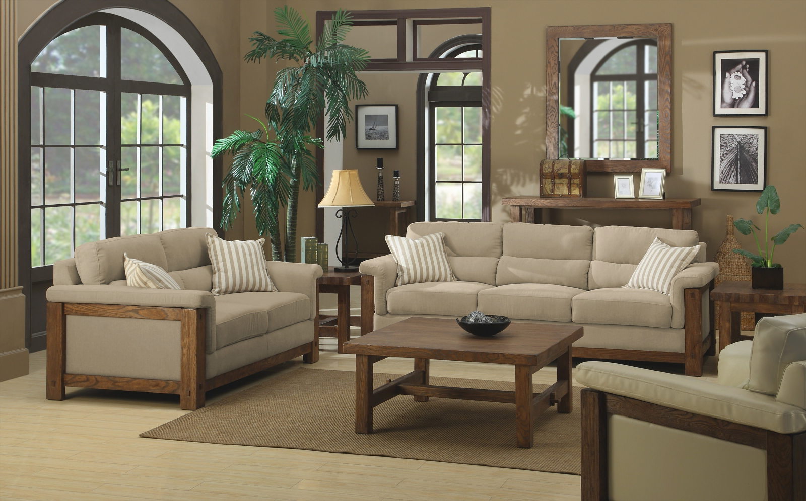 Living Room In Beige Color