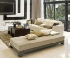 White Grey and Beige Living Room Interior